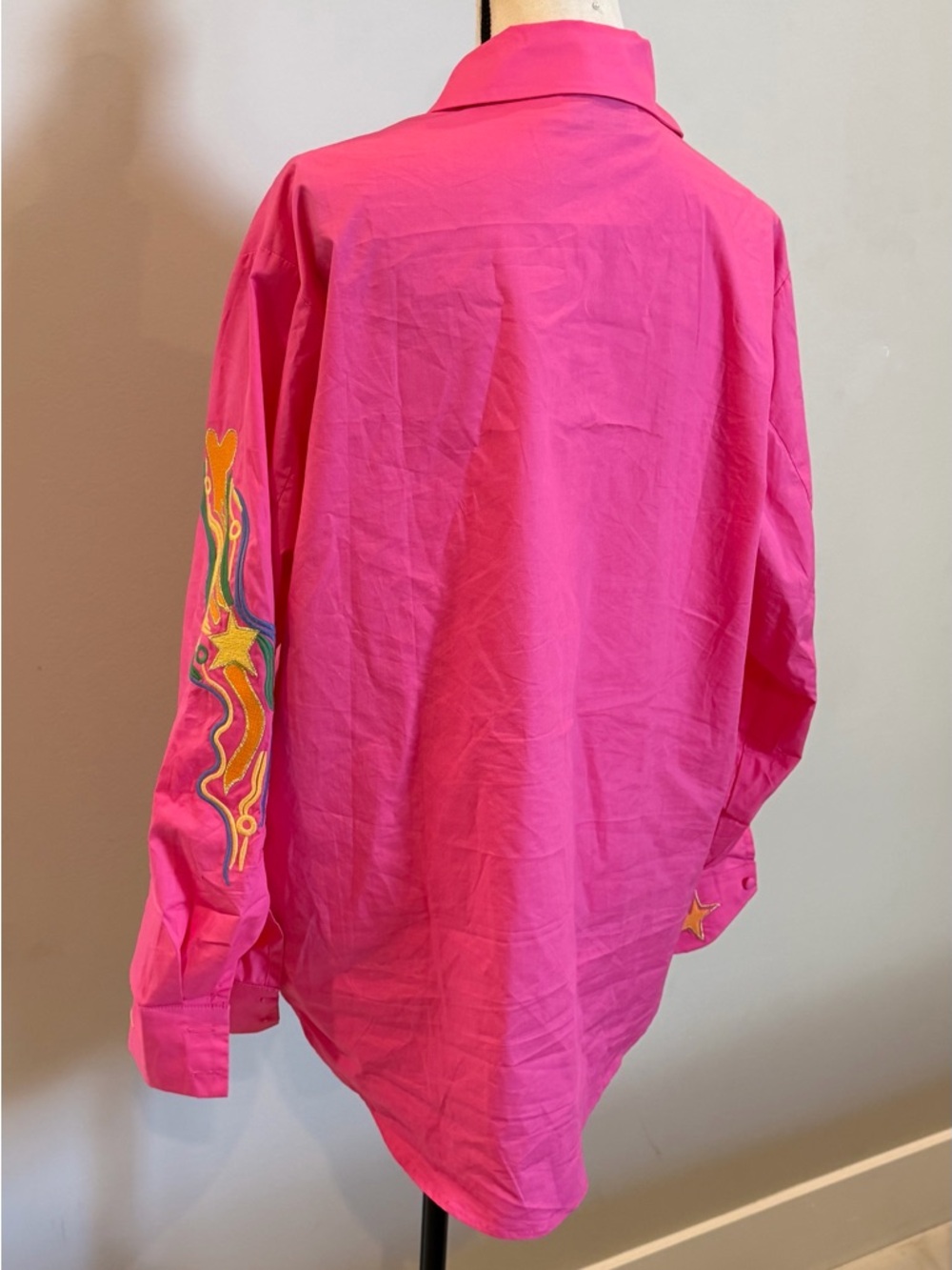 Alemais Hot Pink Embroidered Mini Shirt Dress - Picture 11 of 12